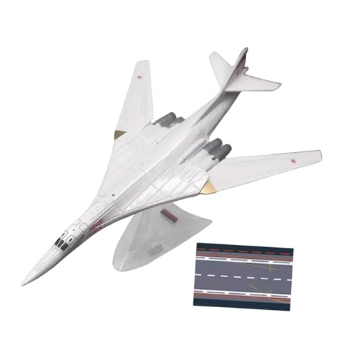 LOVIVER 1/200 Tupolew TU-160 Strategischer Flugzeugmodell Flugzeugmodell Stabile Tischdekoration mit Ständer Luftfahrt-Souvenir, Russland von LOVIVER