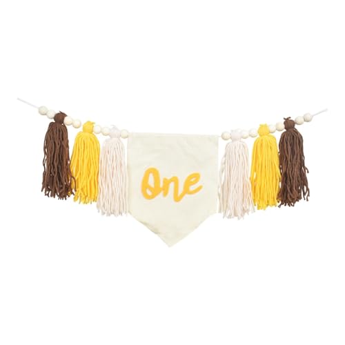 LOVIVER 1. Geburtstagsfeier Banner Quaste Decor Girls Jungen 200 cm Party Dekoration Leicht zu Hängen Babyparty Hanging Bohemian, Multi Brown von LOVIVER