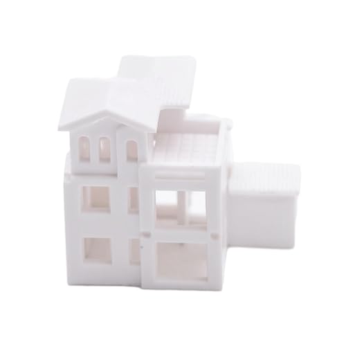 LOVIVER 1:500 Puppenhaus Miniatur unbemaltes Haus, architektonische Szenen, Tischdekoration, Zugzubehör, Diorama-Landschaftsdekoration, Stil b von LOVIVER