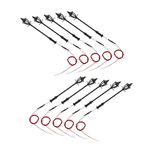 LOVIVER 10 X Spur H0 LED Parklaterne Laterne Straßenlaterne Stadtlaterne Lampe 1:100, Warmer LED-Einzelkopf LOVIVER 10 X Spur H0 LED Parklaterne Laterne Straßenlaterne Stadtlaterne Lampe 1:100, Warmer LED-Einzelkopf von LOVIVER