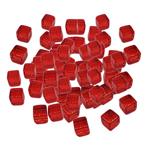 LOVIVER 100pcs 10mm Bunt Würfelt Würfel Brettspiele für Partei KTV Spielwaren, rot von LOVIVER