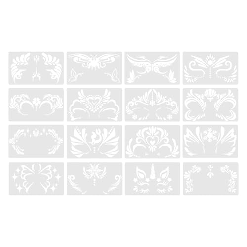 LOVIVER 16pcs Gesichtsfarbe Schablonen Gesichtsfarben Vorlagen einfach zu bedienen, leichtgewichtig, Gesichtsmalerei Schablonen für Kinder LOVIVER 16pcs Gesichtsfarbe Schablonen Gesichtsfarben Vorlagen einfach zu bedienen, leichtgewichtig, Gesichtsmalerei Schablonen für Kinder von LOVIVER