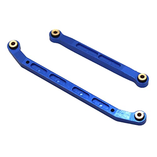 LOVIVER 2 Aluminiumlegierung 1:18 RC Lenkstange Spurstangengestänge, Hochspannglied RC Crawler Auto Spurstangensatz für 1/18 RC, Blau von LOVIVER