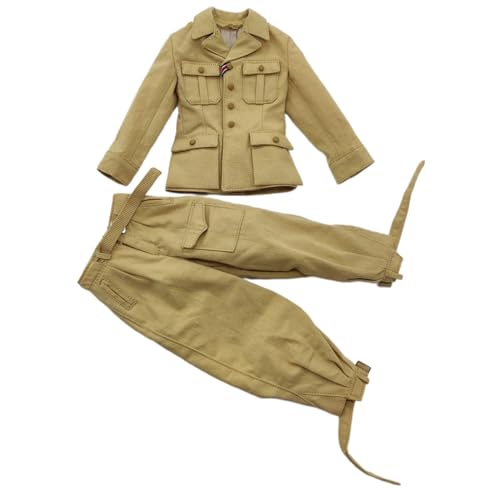 LOVIVER 2 Stück 1/6 Männliche Uniform Komplettset Kleidung und Hosen Modell Handgemachte Puppenkleidung Outfit für 12 Zoll Puppenmodell Anziehzubehör von LOVIVER