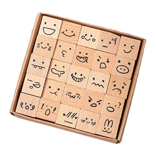 LOVIVER 25x Holz-Stempel-Tagebuch-Stempel-Set, DIY handgefertigte Druckstempel, Mini-Stempel, Holzstempel für Scrapbooking, Happy Planner, Emoji LOVIVER 25x Holz-Stempel-Tagebuch-Stempel-Set, DIY handgefertigte Druckstempel, Mini-Stempel, Holzstempel für Scrapbooking, Happy Planner, Emoji von LOVIVER