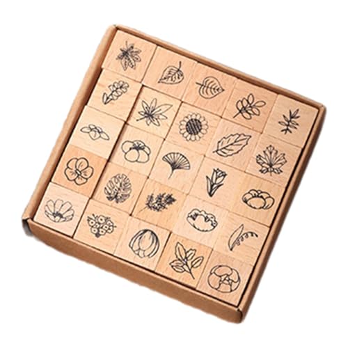 LOVIVER 25x Holz-Stempel-Tagebuch-Stempel-Set, DIY handgefertigte Druckstempel, Mini-Stempel, Holzstempel für Scrapbooking, Happy Planner, Pflanzen LOVIVER 25x Holz-Stempel-Tagebuch-Stempel-Set, DIY handgefertigte Druckstempel, Mini-Stempel, Holzstempel für Scrapbooking, Happy Planner, Pflanzen von LOVIVER