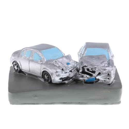 LOVIVER 2X Auto Kollision Modell Auto Unfall Statue Harz Ornament für Home Decor Tabelle von LOVIVER