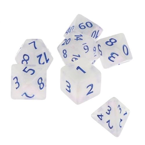 LOVIVER 2x7/Set Polyedrisches Würfelset Aus für Dungeons and Dragons Spielspielzeug Stil 7, wie beschrieben, 2 STK von LOVIVER