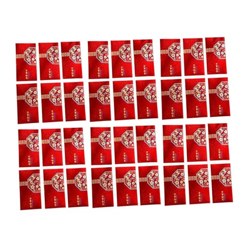LOVIVER 36 Stück rote Umschläge für chinesisches Mondjahr, rote Taschen für Hochzeit, rote Taschen für Mitgift, Style B LOVIVER 36 Stück rote Umschläge für chinesisches Mondjahr, rote Taschen für Hochzeit, rote Taschen für Mitgift, Style B von LOVIVER