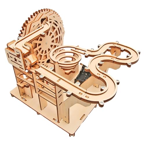 LOVIVER 3D-Holzpuzzle, Kugelbahn, kreative Selbstmontage, Ornament, mechanische Puzzles, DIY-Achterbahn-Puzzle für Raumdekoration, Geschenk von LOVIVER