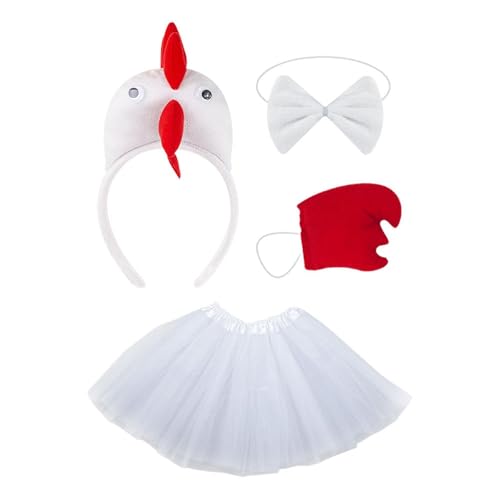 LOVIVER 3D -Hühnerkostüm -Set -Accessoires Farm Tierkostüm für Cosplay Requene Urlaub, Weiß LOVIVER 3D -Hühnerkostüm -Set -Accessoires Farm Tierkostüm für Cosplay Requene Urlaub, Weiß von LOVIVER