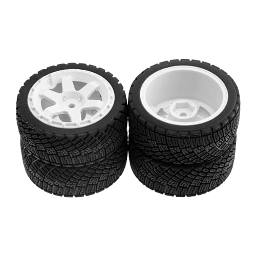 LOVIVER 4X RC Crawler Reifen, Rad Reifen Ersatzteile, Gummireifen für TT02 XV01 1:10 1:12 1:14 Maßstab RC Hobby Auto DIY ACCS von LOVIVER
