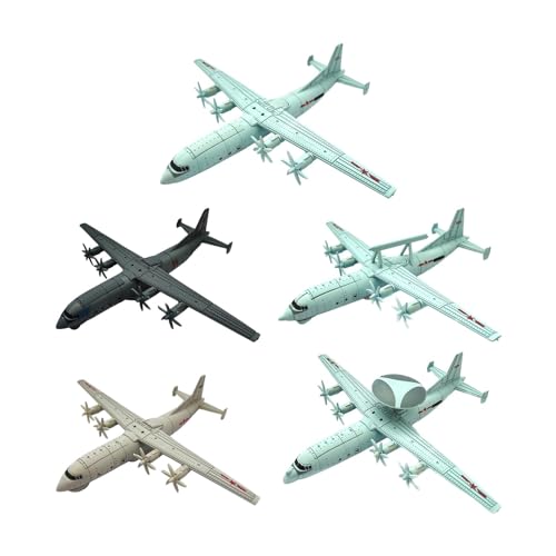 LOVIVER 5X 4D-Flugzeugmodellsammlung im Maßstab 1:240 Lernspielzeug Miniatur-Gebäudemodellbausätze für Erwachsene Partygeschenke von LOVIVER