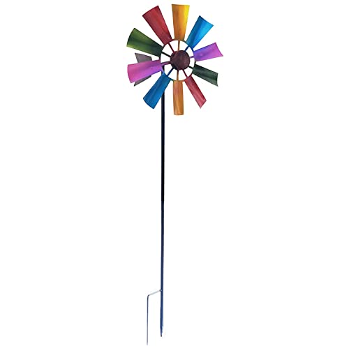 LOVIVER 71,1 cm Windskulptur, aus aus -Worfelmaschine mit aus aus -Gartenpfahl, Windrad, kinetisches Äolsglöckchen für Garten, Hinterhof, Rasen-Ornamente, Bunt LOVIVER 71,1 cm Windskulptur, aus aus -Worfelmaschine mit aus aus -Gartenpfahl, Windrad, kinetisches Äolsglöckchen für Garten, Hinterhof, Rasen-Ornamente, Bunt von LOVIVER