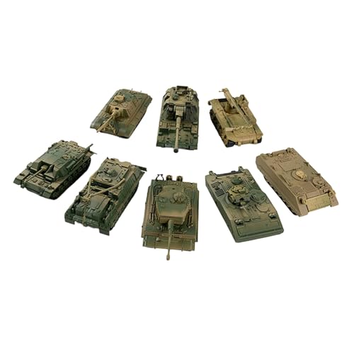 LOVIVER 8-teilige Panzermodellbausätze im Maßstab 1:72 zum Selbermachen mit feinen Details, Konstruktionssimulation, Puzzlespiele für Kinder, Jungen und, Stil b von LOVIVER