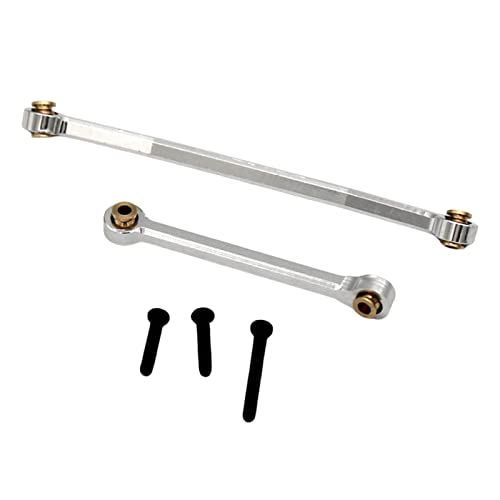 LOVIVER Alloy Lenkstangen Zugglieder Spurstangen Kit High Tightening Link für 1/24, Silber von LOVIVER