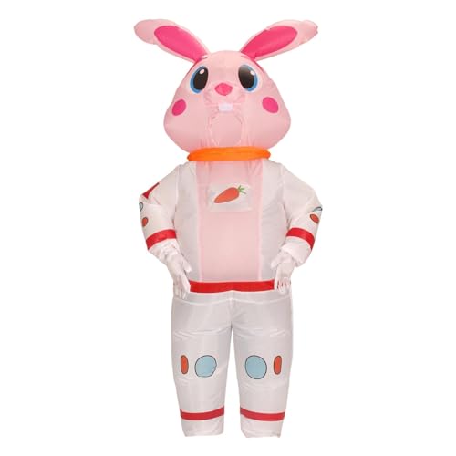 LOVIVER Aufblasbarer Osterhasen-Kostüm-Overall, große süße Requisite, Kaninchen-Cosplay-Häschen-Outfit, aufblasbares Tierkostüm für Rollenspiele von LOVIVER