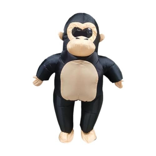LOVIVER Aufblasbares Affenkostüm lustiger Ganzkörper Monkey -Anzug für Festival -Kostüm, Höhe 120 bis 150 cm von LOVIVER