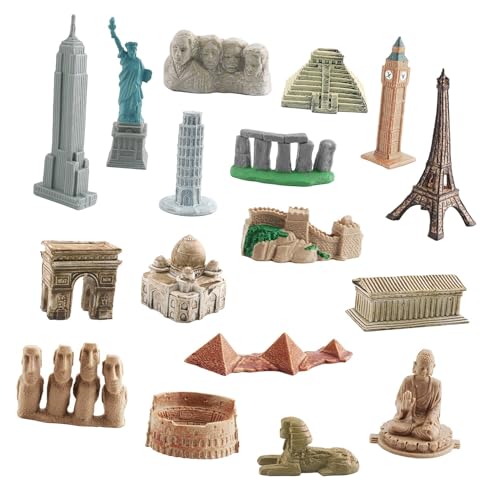 LOVIVER Bausätze für historische Wahrzeichen, Mini-Bausätze, Lernspielzeug, Mini-Figuren auf der ganzen Welt für Desktop-Kinder und Erwachsene, 17 STK LOVIVER Bausätze für historische Wahrzeichen, Mini-Bausätze, Lernspielzeug, Mini-Figuren auf der ganzen Welt für Desktop-Kinder und Erwachsene, 17 STK von LOVIVER
