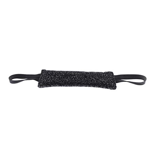 LOVIVER Beißwurst 2 Schlaufe für Hunde Hundespielzeug Hund Bringsel Beißwulst, Schwarz Schlepper, 30cm von LOVIVER