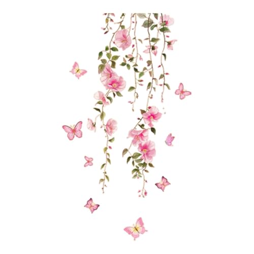 LOVIVER Blumenrebe Wandaufkleber dekorative Elegante romantische PVC -Dekoration DIY -Schale und für Badezimmer Schlafzimmer Kinderzimmer von LOVIVER
