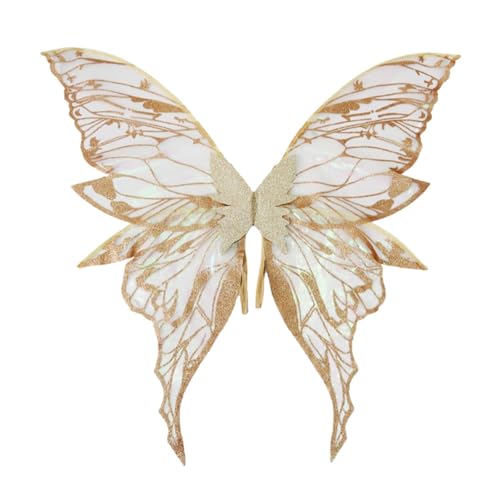 LOVIVER Butterfly Flügel Leichtes Feen -Cosplay -Flügel für Maskerade Party Holiday, Gold von LOVIVER