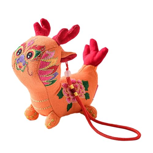 LOVIVER Chinesisches Drachen-Plüschspielzeug, Neujahrs-Drachen-Stofftier-Spielzeug zum Aufhängen, Anhänger, Dinosaurier-Puppe, 3D-Plüsch-Drachenpuppe für, von LOVIVER
