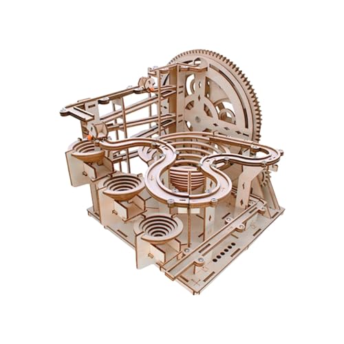 LOVIVER DIY Holz 3D Puzzle Spielzeug Murmelbahn Bausätze Kreativität Kreative mechanische Modellbausätze für Geschenk Raumdekoration Jugendliche Erwachsene von LOVIVER