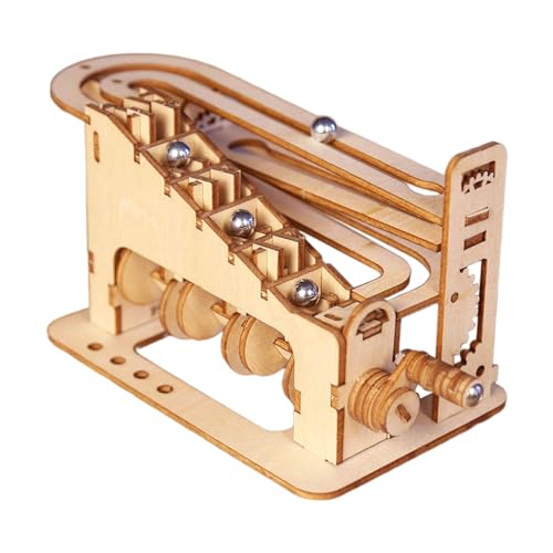 LOVIVER DIY Murmelbahn-Modellbausätze, 3D-Holzpuzzle für Erwachsene, Bastelspielzeug, mechanische Puzzles für Kinder, Teenager, Heimdekoration von LOVIVER