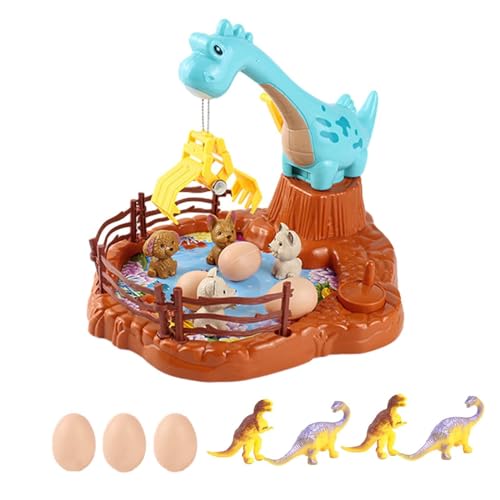 LOVIVER Dinosaurier-Klauenmaschine, Mini-Kranspiel, Geburtstagsgeschenke, Griffbedienung, Preisspender, Spielzeug, Dino-Greifmaschine für Kleinkinder, und 4 von LOVIVER