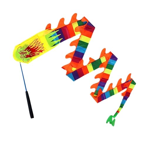 LOVIVER Drachenband, Drachentanz, Band-Poi, Dekor, Drachen-Poi, Tanzband, Gymnastik, Leistung, Bunter Drache von LOVIVER
