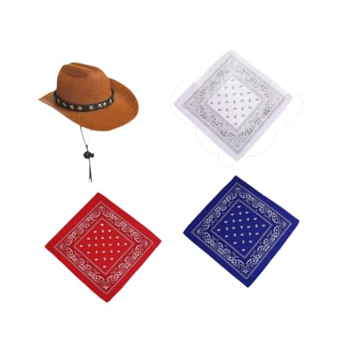 LOVIVER Gans Outfit Western Cowboy Rasen Kostüm Western Themenparty mit Bandana Schal für Yard Patio Outdoor Statue Garten, 4 Stück LOVIVER Gans Outfit Western Cowboy Rasen Kostüm Western Themenparty mit Bandana Schal für Yard Patio Outdoor Statue Garten, 4 Stück von LOVIVER