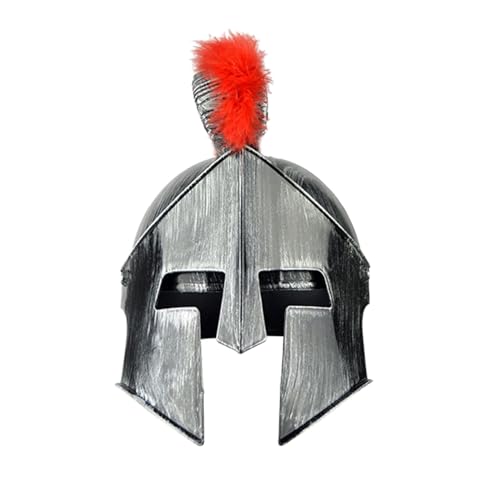 LOVIVER Halloween-Requisiten, mittelalterlicher Helm, tragbar, leicht, Ritter, Heimdekoration, Geschenke, bequemes Spielzeug, mittelalterlicher Soldat, Silber von LOVIVER