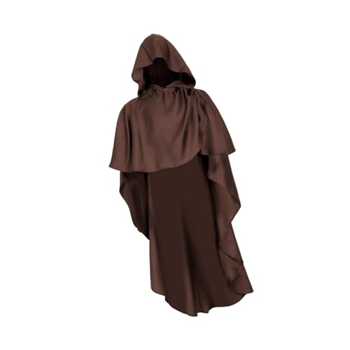 LOVIVER Halloween Umhang mit Kapuze Mittelalter Kostüm Cape für Auftritt Ostern Karneval, Braun LOVIVER Halloween Umhang mit Kapuze Mittelalter Kostüm Cape für Auftritt Ostern Karneval, Braun von LOVIVER