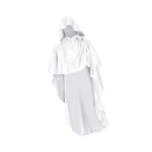 LOVIVER Halloween Umhang mit Kapuze Mittelalter Kostüm Cape für Auftritt Ostern Karneval, Weiß LOVIVER Halloween Umhang mit Kapuze Mittelalter Kostüm Cape für Auftritt Ostern Karneval, Weiß von LOVIVER