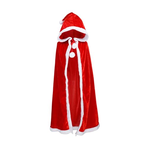LOVIVER Halloween-Weihnachtskostüm, Umhang, Weihnachtsmann-Robe, Kostüm, leicht, Cosplay, roter Umhang für Bühnenaufführung, Maskerade, 60CM von LOVIVER