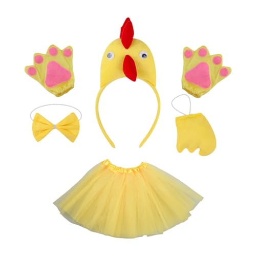 LOVIVER Huhn Kostüm Neuheit Rock für Party Thanksgiving Cosplay Prop Urlaub Mädchen, Gelb von LOVIVER