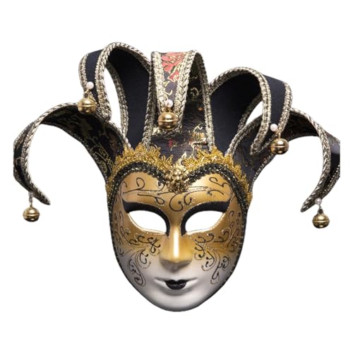 LOVIVER Karneval-Maske, dekorative Maske, Wandbehang, Wanddekoration, kreative Maskerade-Maske, Kostümzubehör für Abschlussball, Party, Bühnenshow, Schwarz von LOVIVER