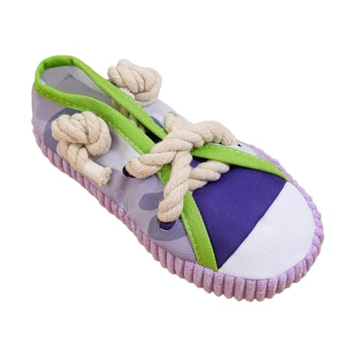 LOVIVER Kauspielzeug für Hunde, Aggressive Kauer, Seilkauen, Spielen, Übung, Haustierzubehör, lustiges Schuhgeräuschspielzeug, Welpenreinigung, Purple von LOVIVER