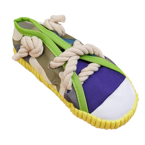 LOVIVER Kauspielzeug für Hunde, Aggressive Kauer, Seilkauen, Spielen, Übung, Haustierzubehör, lustiges Schuhgeräuschspielzeug, Welpenreinigung, Yellow von LOVIVER