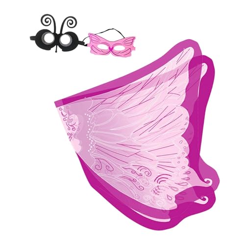 LOVIVER Kinder Schmetterlingsflügel Rollen Spielen Schmetterling Kostüm für Den Kindertag Halloween, Rosa LOVIVER Kinder Schmetterlingsflügel Rollen Spielen Schmetterling Kostüm für Den Kindertag Halloween, Rosa von LOVIVER