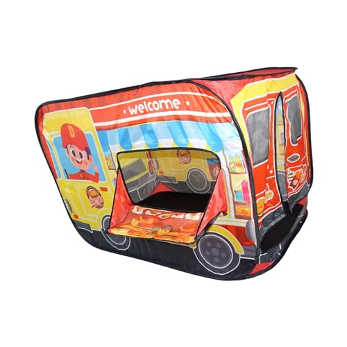 LOVIVER Kinderspielzeugzelt, Kinderzelt für drinnen und draußen, tragbares Mehrzweckzelt mit Automotiv, Ballpoolzelt, Orange von LOVIVER