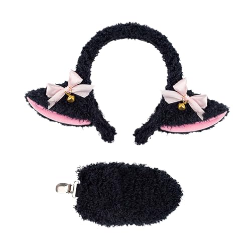 LOVIVER Lammohren und Schwanz Kopfbedeckung Schafohren Stirnband für Dress -up -Bühnenaufführung, Schwarz LOVIVER Lammohren und Schwanz Kopfbedeckung Schafohren Stirnband für Dress -up -Bühnenaufführung, Schwarz von LOVIVER