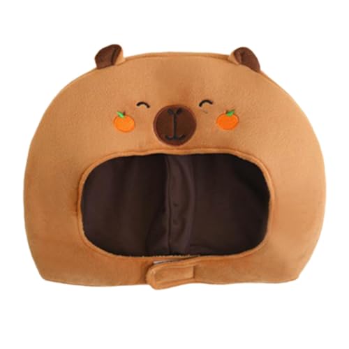 LOVIVER Plüsch Kopfbedeckung Hut Decor Requisiten Capybara Kopfschmuck für Cosplay Nacht Clubs Winter von LOVIVER