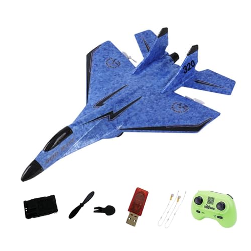 LOVIVER RC-Schaumstoffflugzeug-Modellspielzeug, RC-Segelflugzeug mit Nachtlichtmodell, RC-Flugzeugspielzeug, Geschenk für Jungen im Alter von 8–12 Jahren, für, Blau von LOVIVER