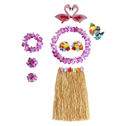 LOVIVER -Rock mit Schnür-BHS, Blumen-Armbänder für Festliche Kostüme, Rocklänge 60cm von LOVIVER