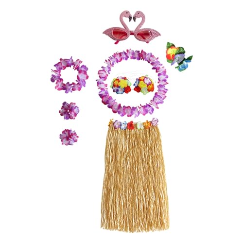 LOVIVER -Rock mit Schnür-BHS, Blumen-Armbänder für Festliche Kostüme, Rocklänge 80cm von LOVIVER