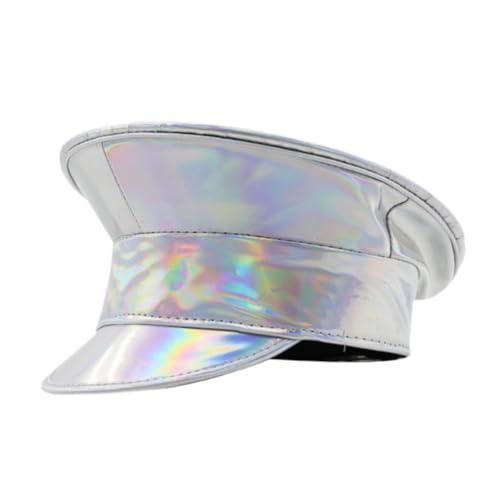 LOVIVER Sailor Hat Officer Hat Deluxe Kostümzubehör für Maskerade Ball Halloween, Glattes Silber LOVIVER Sailor Hat Officer Hat Deluxe Kostümzubehör für Maskerade Ball Halloween, Glattes Silber von LOVIVER