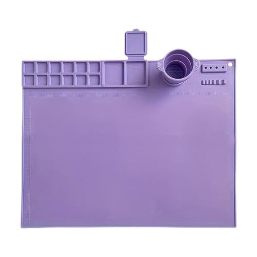 LOVIVER Silikonmalerei Matte Tisch Graffiti Matte Mehrzweck einfach zu reinigen basteln lackiermatten Matte für Kunst DIY Malerei Handwerk, Violett von LOVIVER