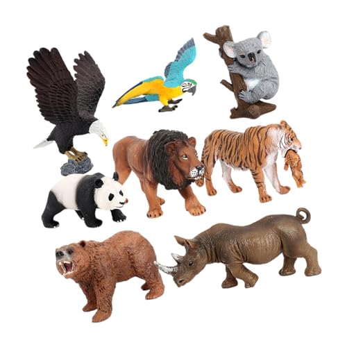 LOVIVER Simulation Tiermodell Tiermodell Spielzeug Wohnkultur Robustes Kinderspielzeug Dschungeltiere Tierfiguren für Jungen Mädchen Kinder von LOVIVER
